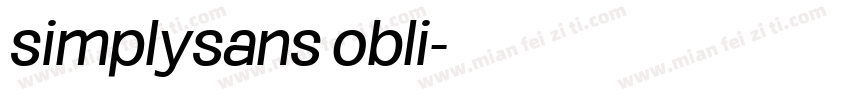 simplysans obli字体转换